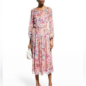 Shoshanna Taura Ruched Floral-Print Dress
